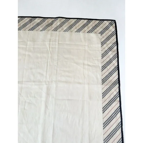 Burberry Scarf Plaid Nova Check Pattern Beige Black & Red Cotton Iconic Preppy - Picture 4 of 8